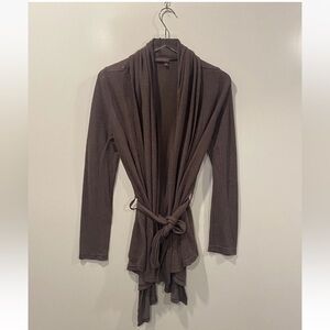 Fresh Produce Tie Front Long Sleeve Cardigan Sweater‎ Brown Womens Size XS/S